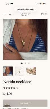Twisted Silver Nerida Seahorse Necklace